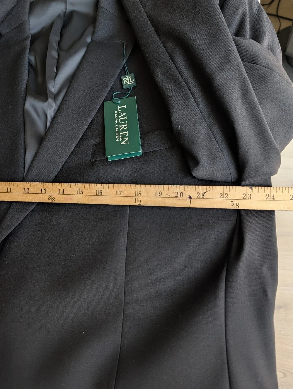 Lauren Ralph Lauren Black Men's Two-Button Sport Coat Blazer 50L Lewis Ultraflex